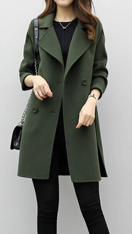 Manteau d'hiver femme élégant à double boutonnage