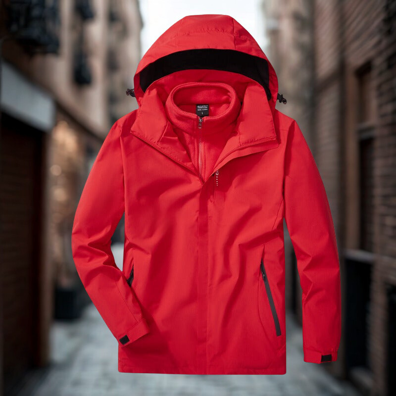 Veste d'extérieur imperméable fonction 3-en-1 doublure polaire