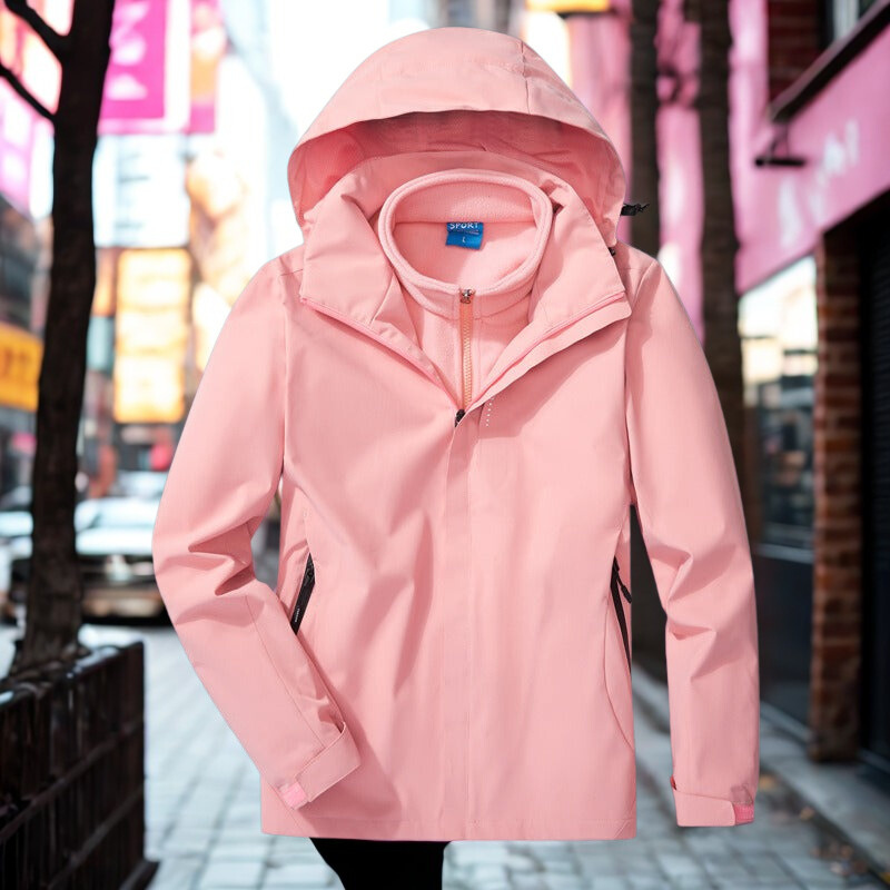 Veste d'extérieur imperméable fonction 3-en-1 doublure polaire