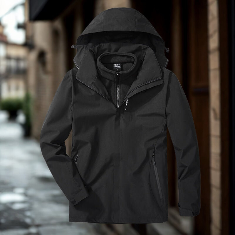 Wasserdichte Outdoor-Jacke 3-in-1 Funktion Fleece-Innenfutter - IdealeKleiden