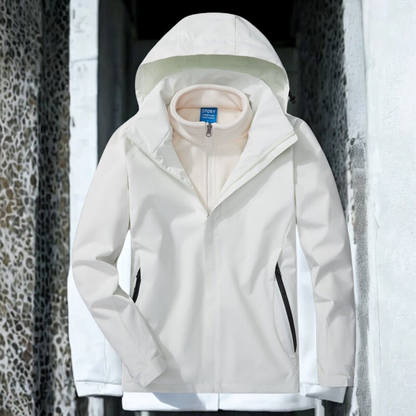 Veste d'extérieur imperméable fonction 3-en-1 doublure polaire