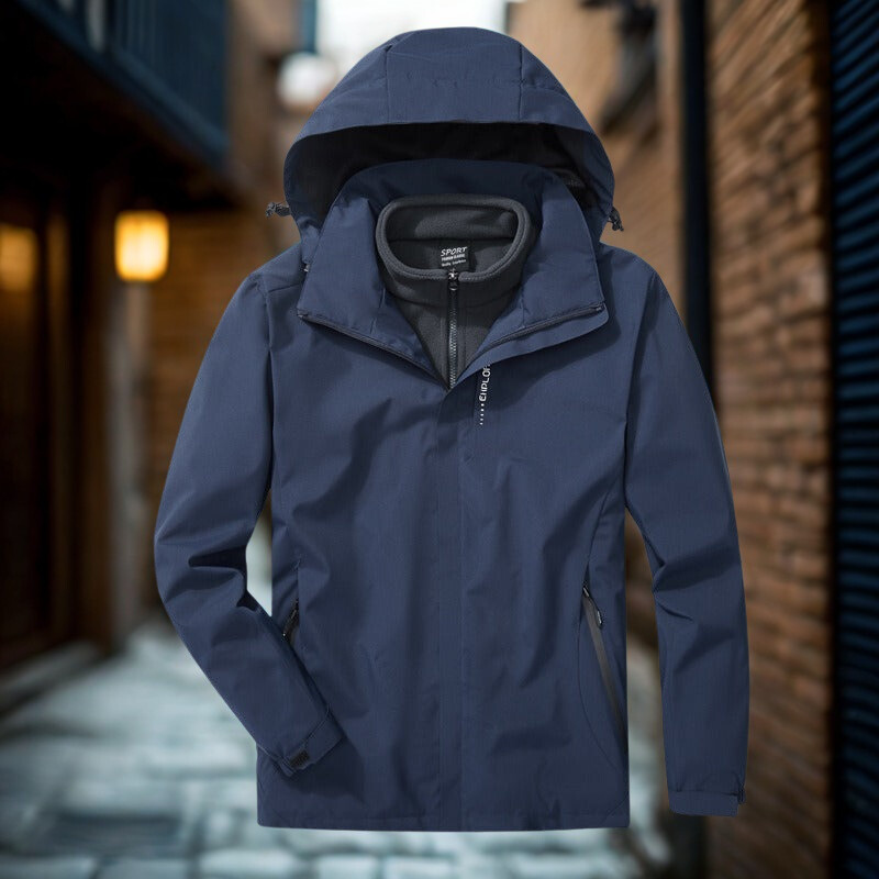 Veste d'extérieur imperméable fonction 3-en-1 doublure polaire
