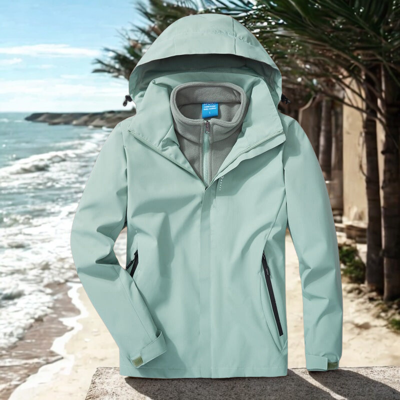 Veste d'extérieur imperméable fonction 3-en-1 doublure polaire