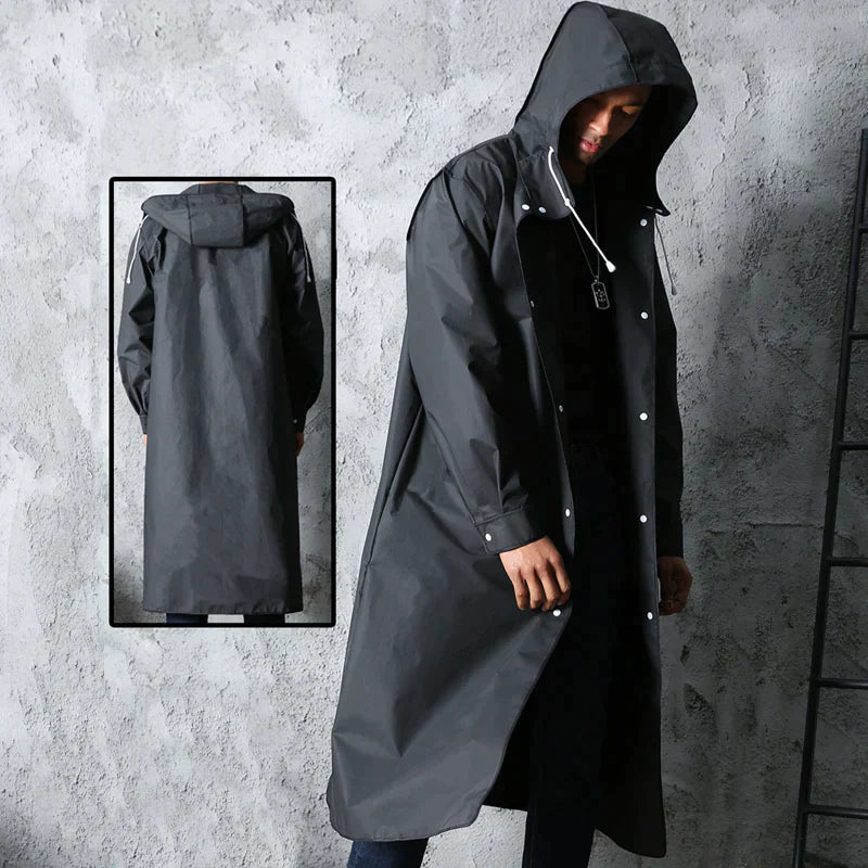 Veste de pluie imperméable élégante noire