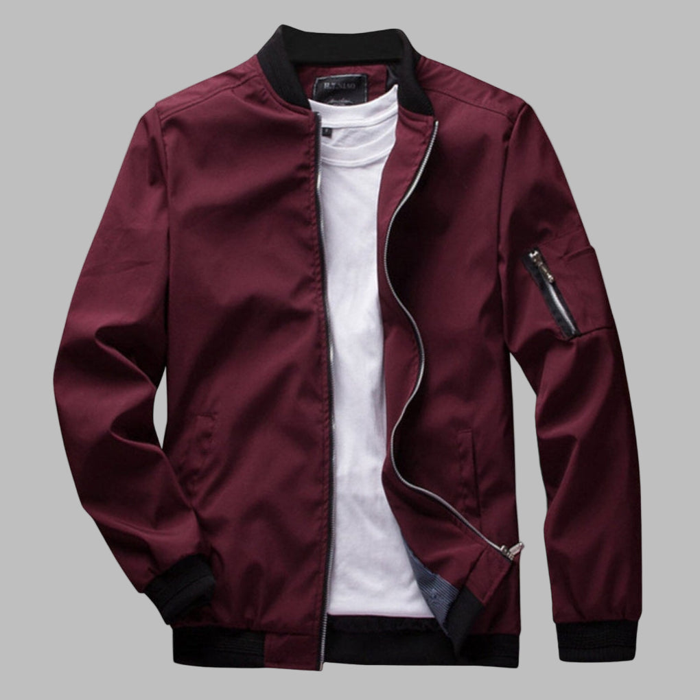 Veste d'été pour homme Fermeture éclair Poches Légère