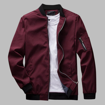Veste d'été pour homme Fermeture éclair Poches Légère