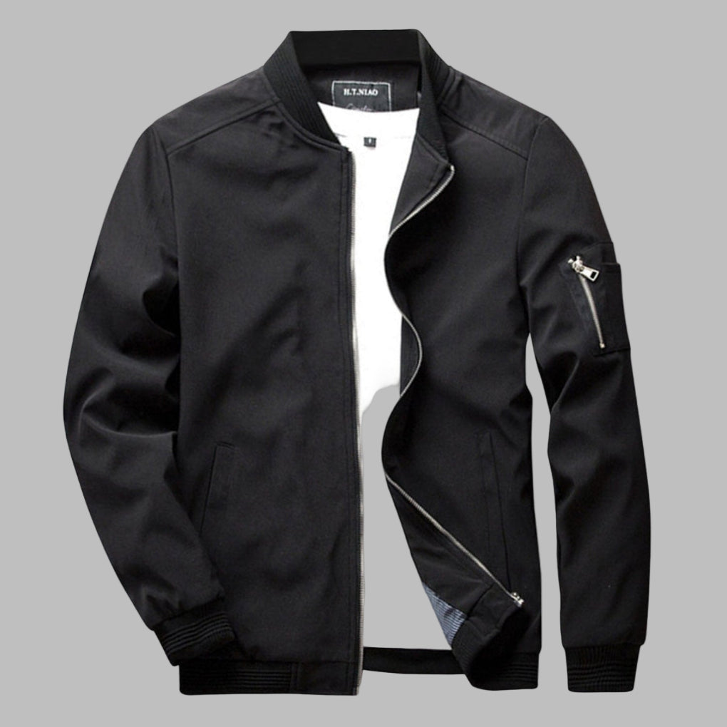 Veste d'été pour homme Fermeture éclair Poches Légère