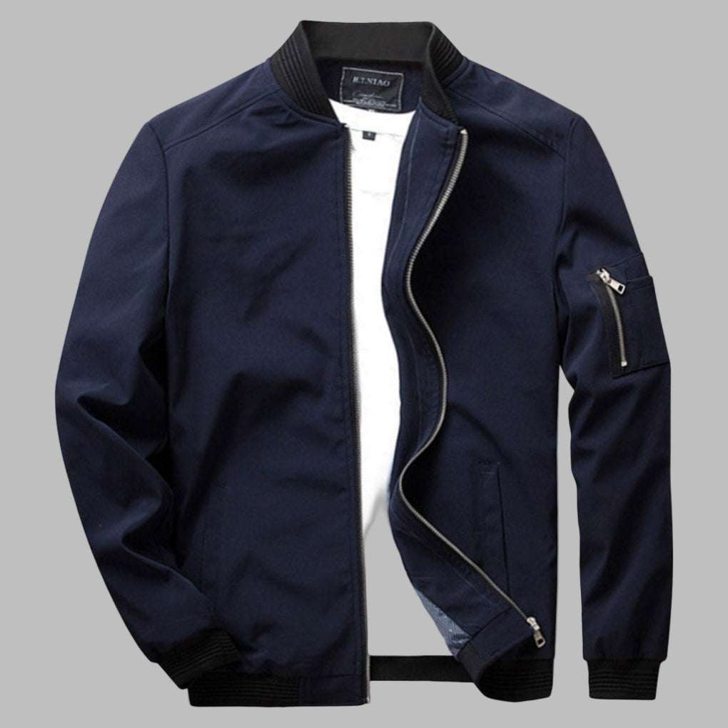 Veste d'été pour homme Fermeture éclair Poches Légère