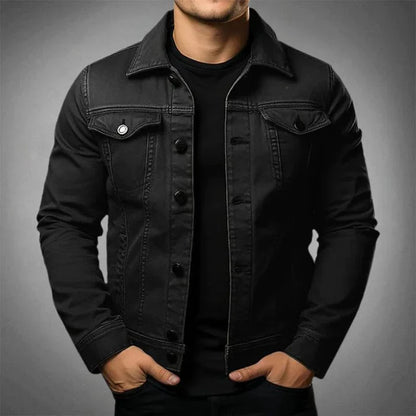 Veste en jean homme classique décontractée
