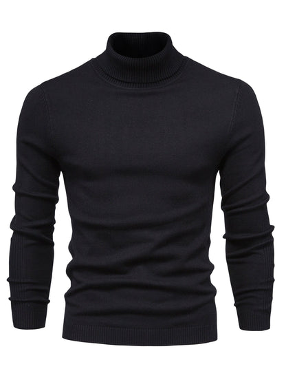 Pull col roulé homme en laine mérinos moderne et chaud