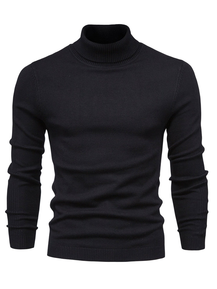 Pull col roulé homme en laine mérinos moderne et chaud