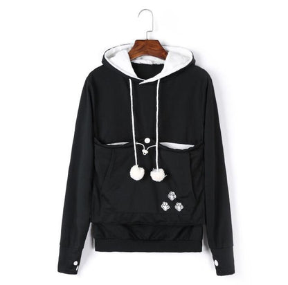 Pull-over pratique pour femme avec capuche et poche kangourou