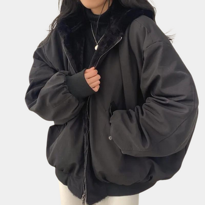Veste d'hiver chaude pour femme Doublure douce Capuche