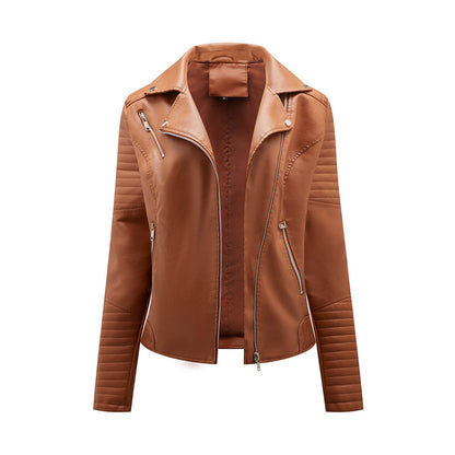 Blouson en cuir élégant pour femme style moderne