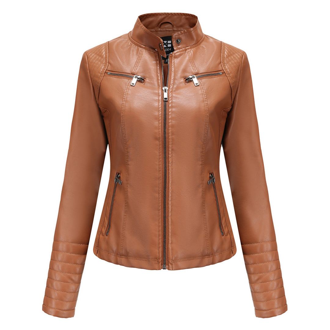 Veste en cuir femme design tendance automne