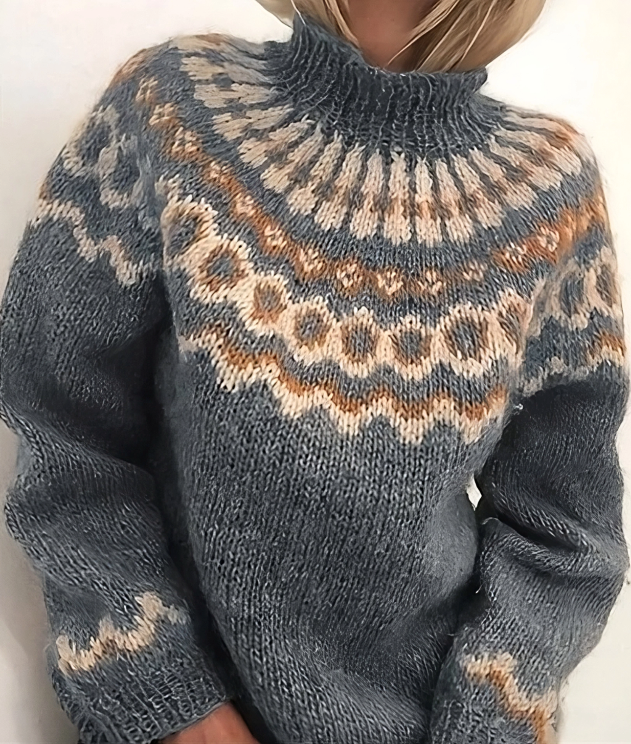 Pull femme chaud col roulé style