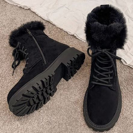 Warme Schneestiefel Rutschfest Reißverschluss - IdealeKleiden