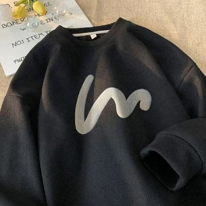 Pull Homme Motif Vagues Tendance
