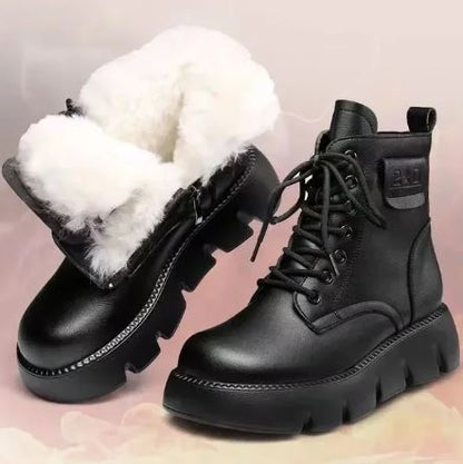 Bottes stylées pour femmes Cuir souple Design vintage