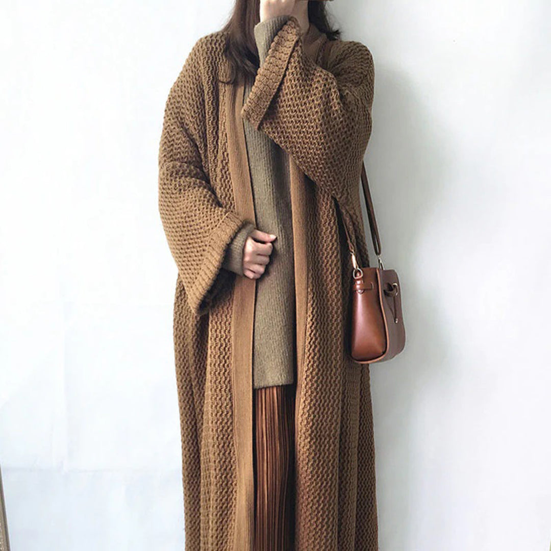 Cardigan Long Ouvert Tendance Femme