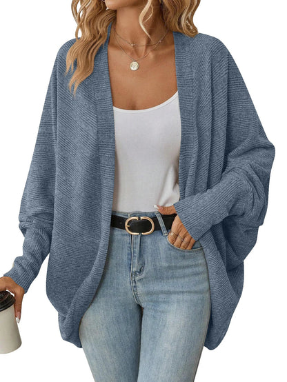 Damen Cardigan Lang Elegant Herbst Winter - IdealeKleiden