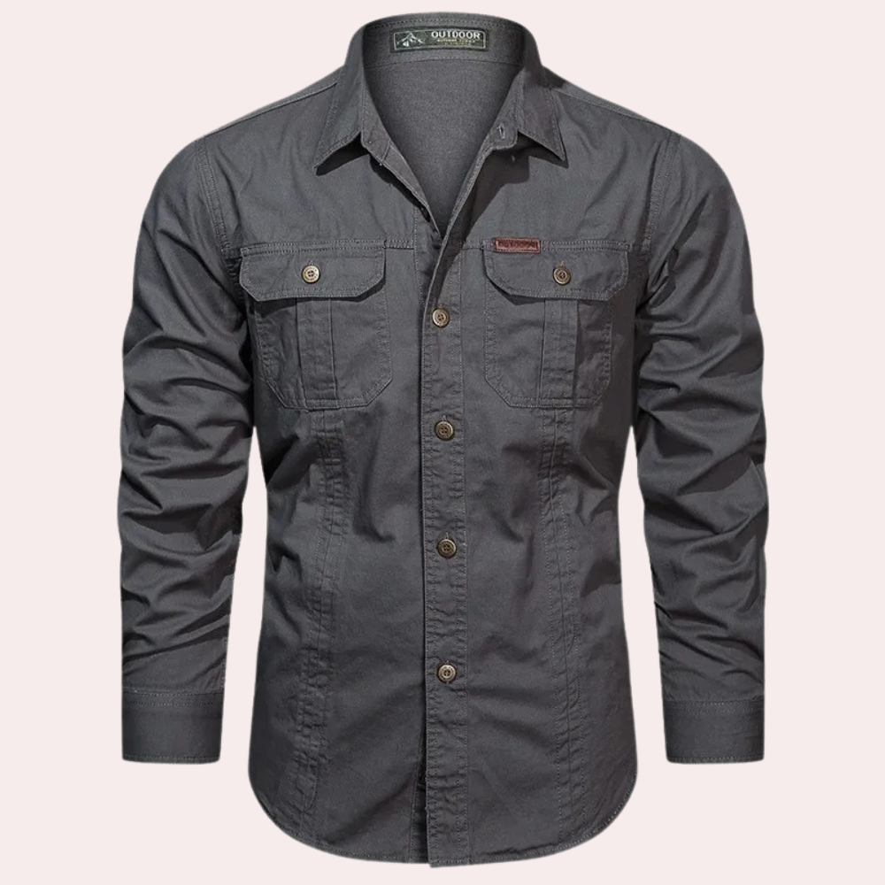 Chemise décontractée à manches longues pour homme