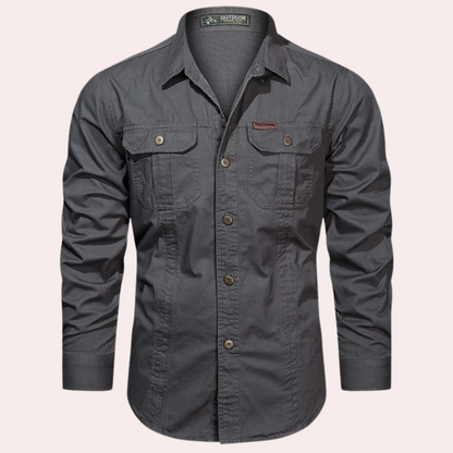 Chemise décontractée à manches longues pour homme