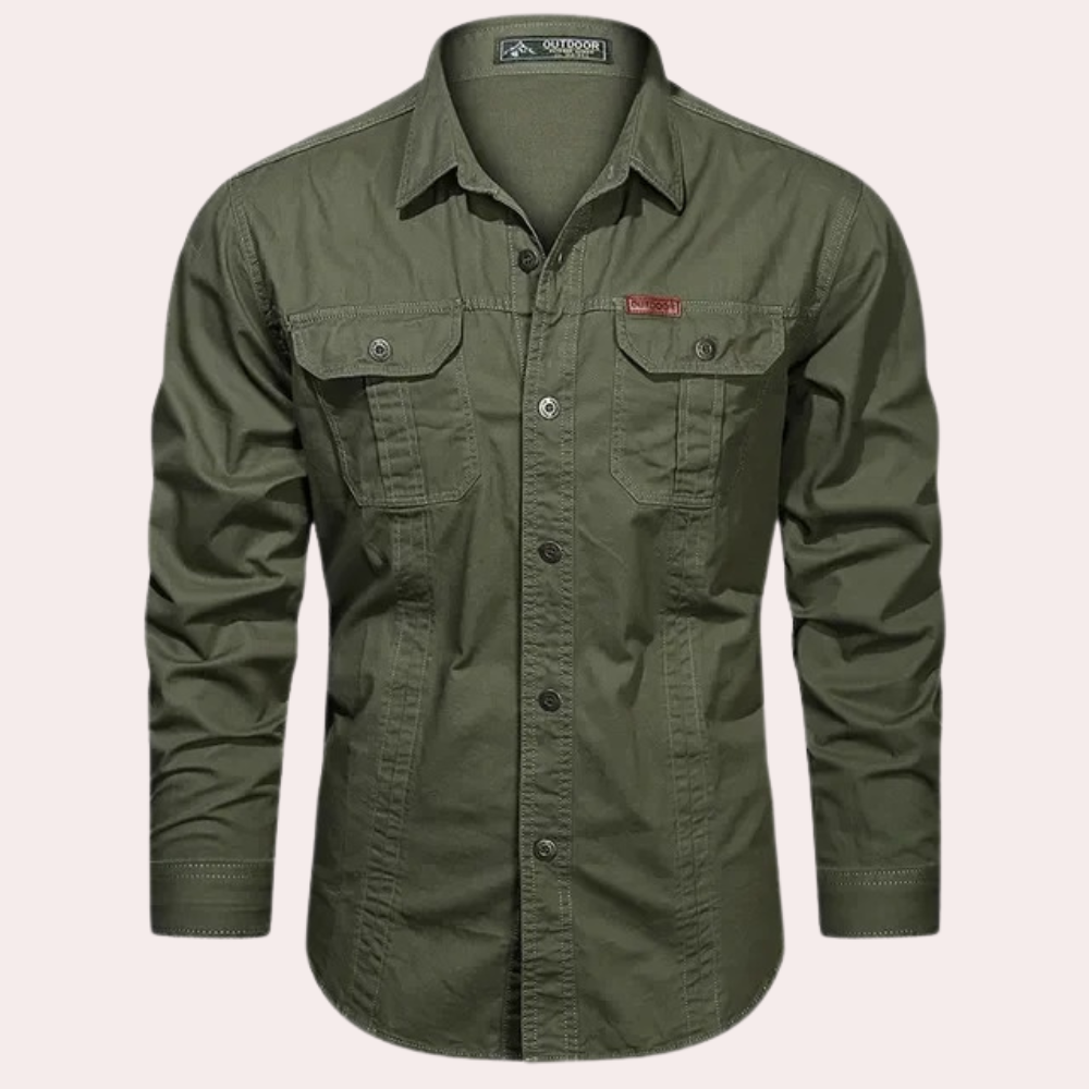 Chemise décontractée à manches longues pour homme