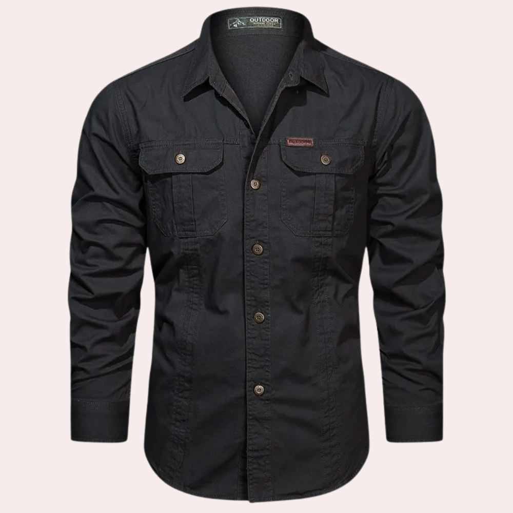 Chemise décontractée à manches longues pour homme