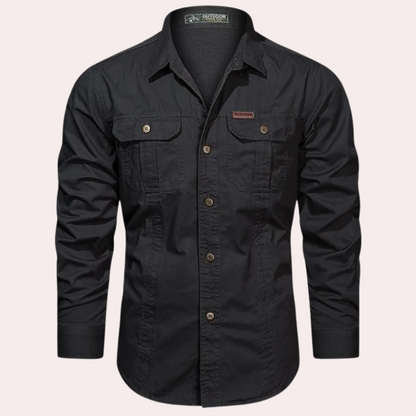 Chemise décontractée à manches longues pour homme