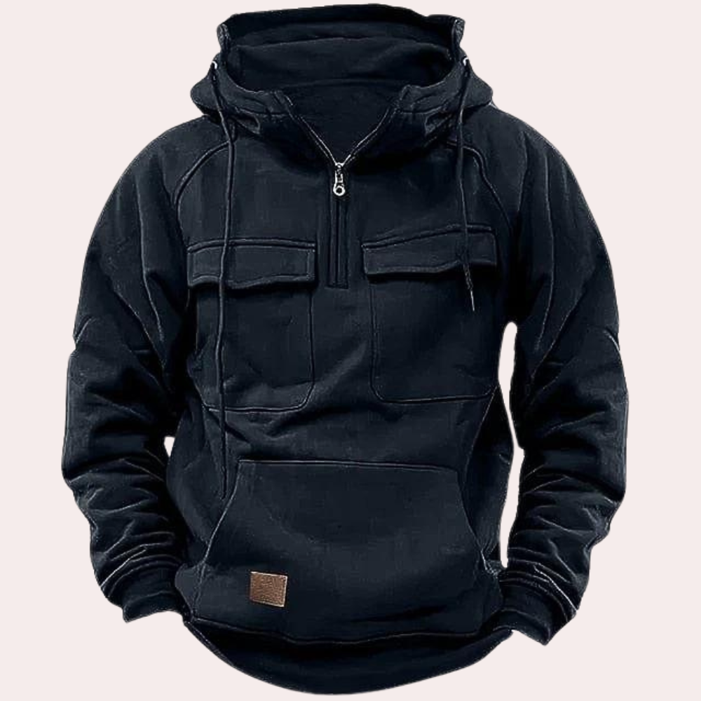 Sweat à capuche zippé pour homme avec poches