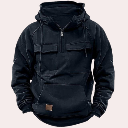 Sweat à capuche zippé pour homme avec poches