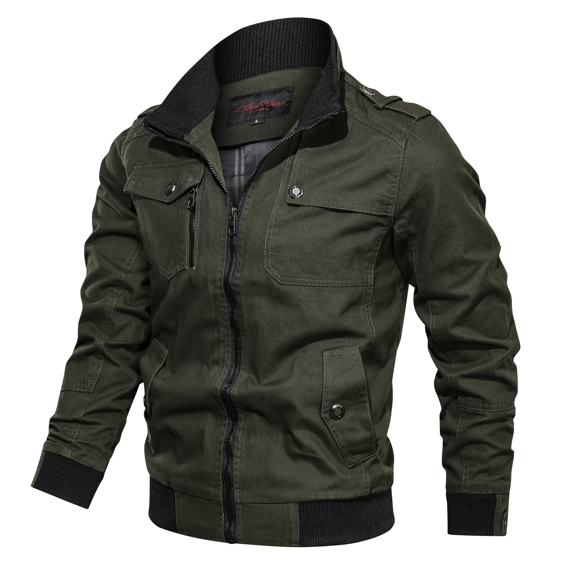 Herren Übergangsjacke Zip-Up Bequem - IdealeKleiden