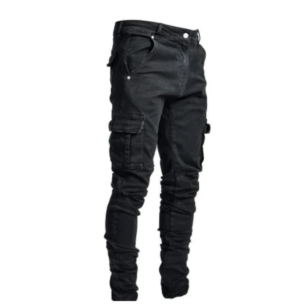 Jeans skinny homme tendance avec beaucoup de poches