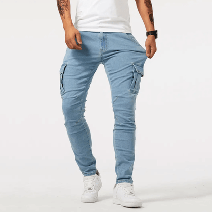 Jean skinny cargo pour homme