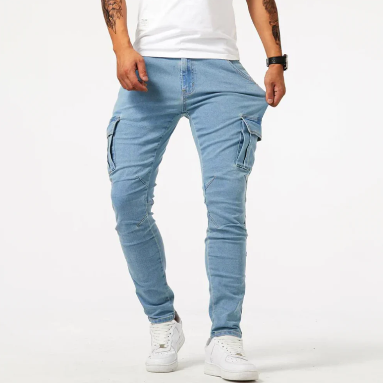 Jean Cargo Slim Fit Extensible Homme