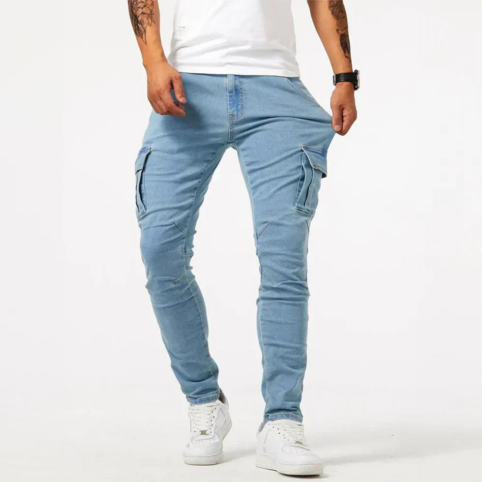 Jean Cargo Homme Stretch Coupe Skinny