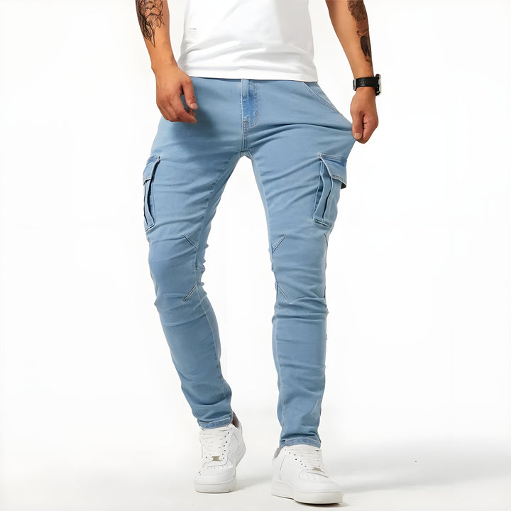 Pantalon cargo extensible slim-fit pour homme