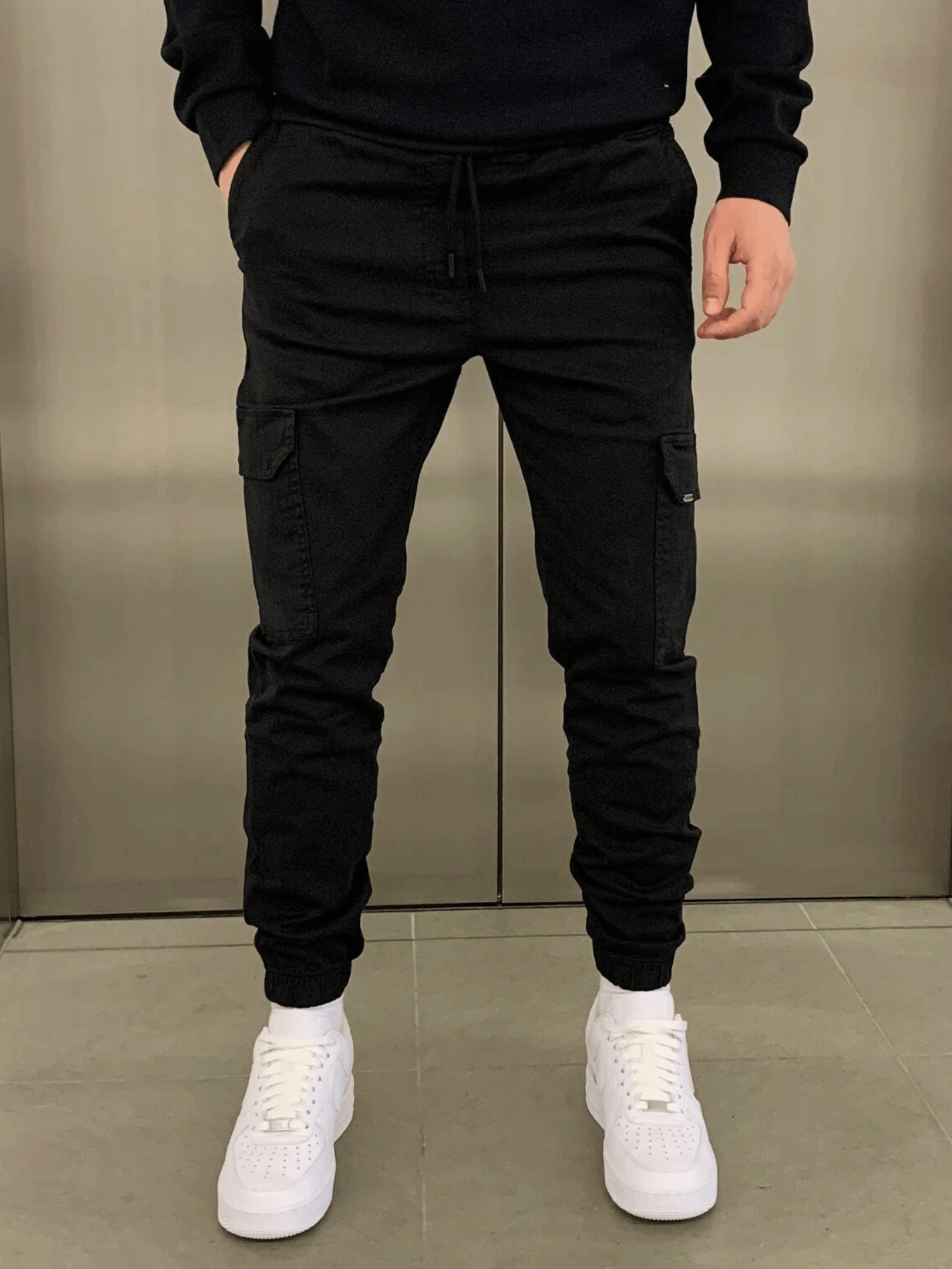 Herren Jogger Skinny Hosen Cargostil - IdealeKleiden