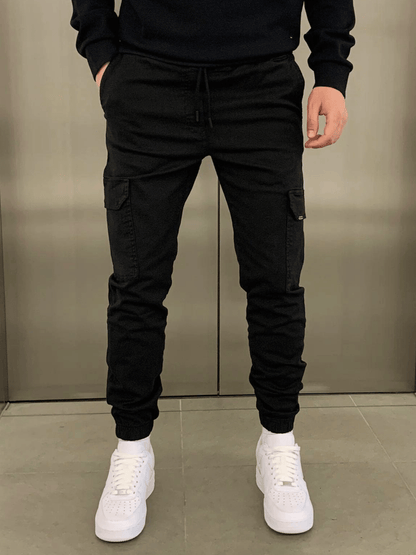 Herren Jogger Skinny Hosen Cargostil - IdealeKleiden