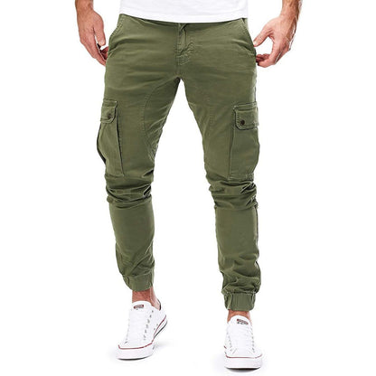 Pantalon cargo stretch coupe slim pour homme