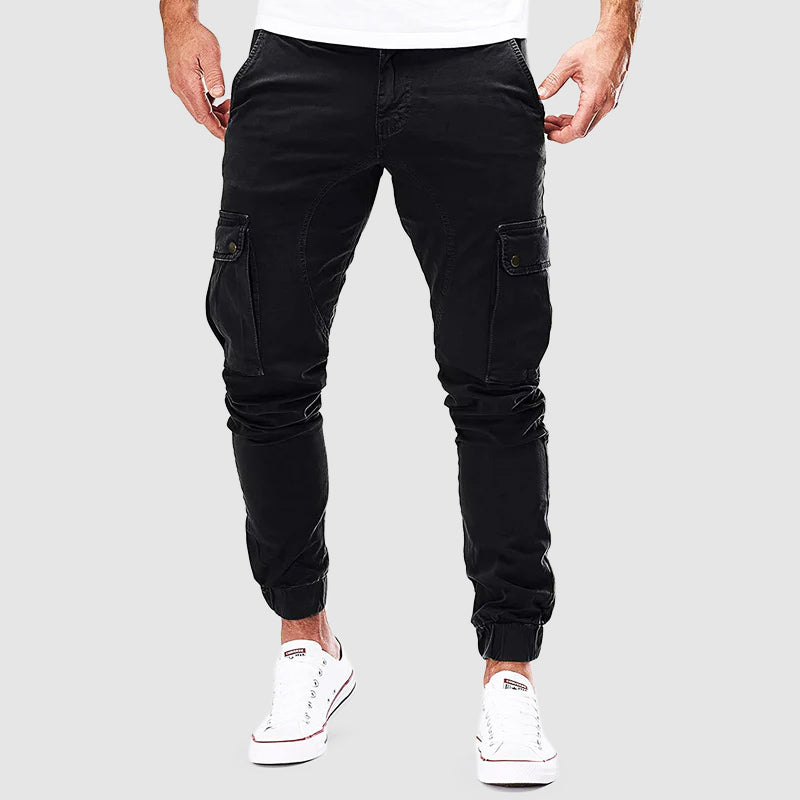 Pantalon cargo slim fit pour homme avec poches