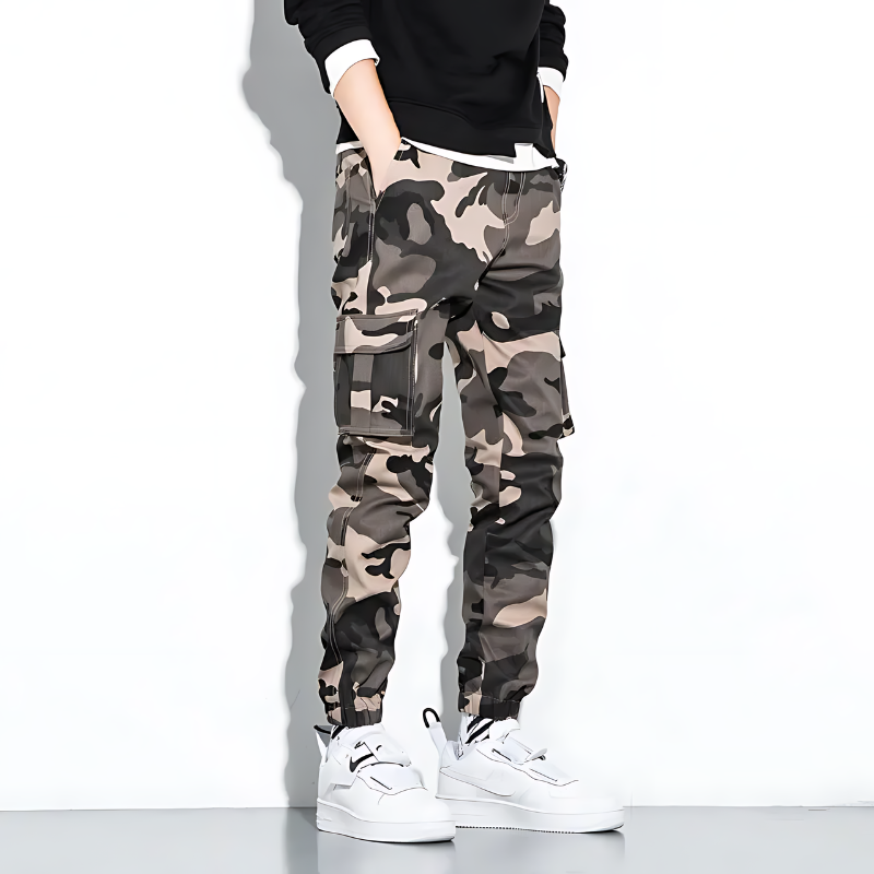 Pantalon Cargo Jogger Homme Camo SlimFit
