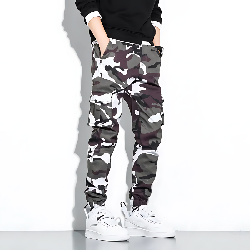 Pantalon Cargo Jogger Homme Camo SlimFit