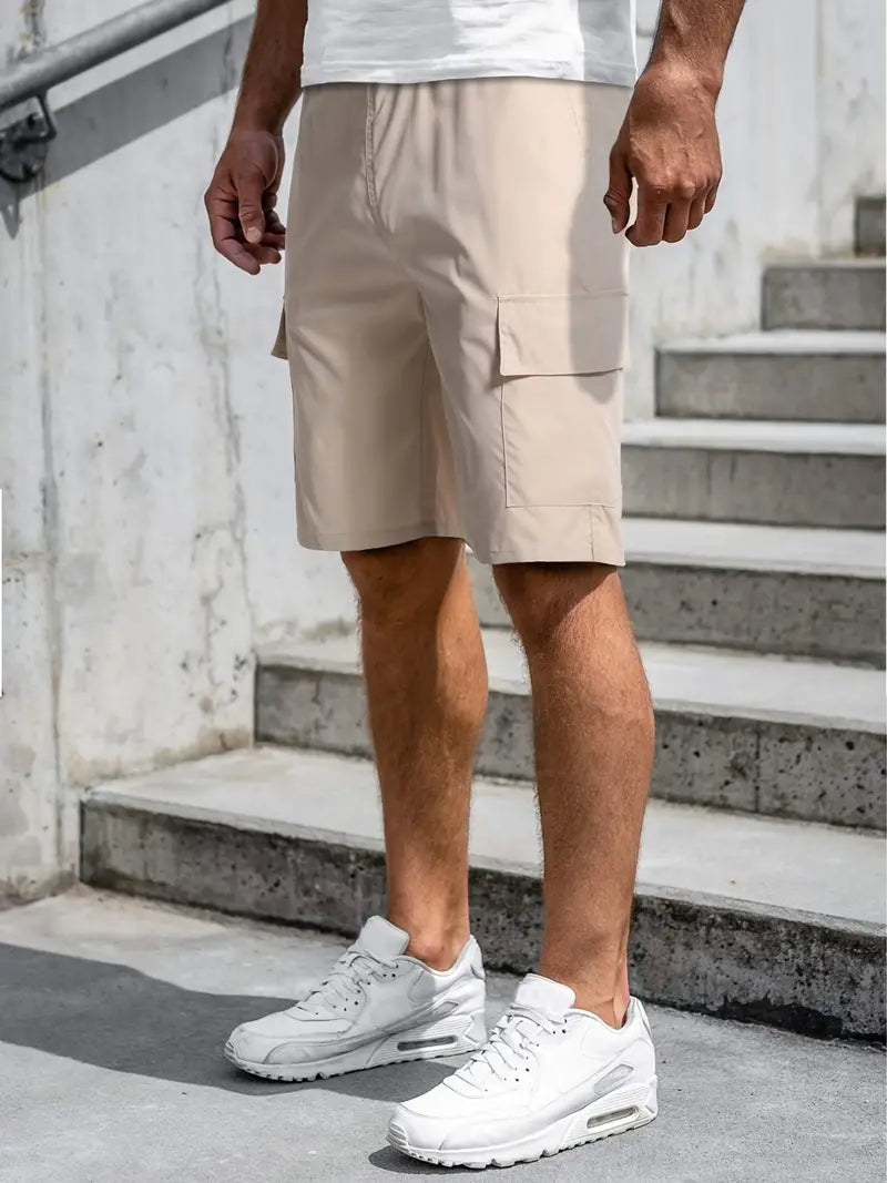 Shorts Cargo Homme Beige Coupe Ample