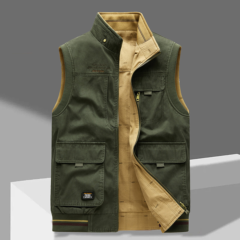 Gilet pratique sans manches pour homme avec de nombreuses poches