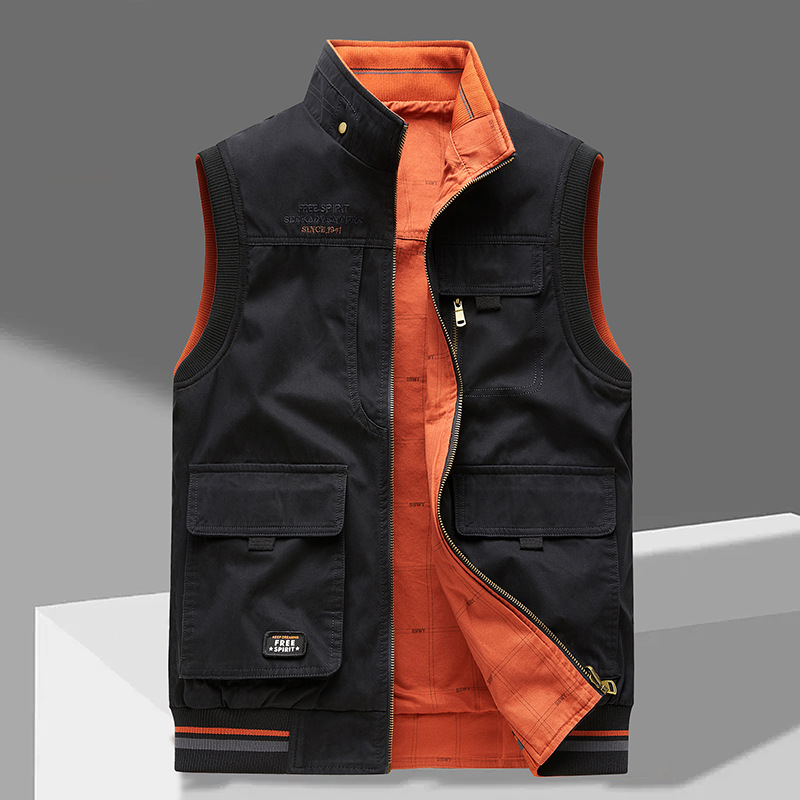 Gilet pratique sans manches pour homme avec de nombreuses poches