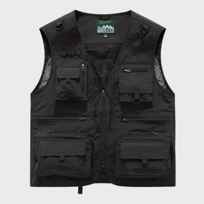Gilet cargo pour homme, pratique, fermeture éclair