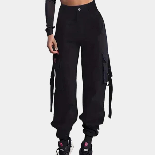Hohe Damen Cargohose Komfort Fit - IdealeKleiden