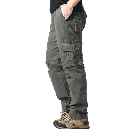 Pantalon homme élastique en coton coupe droite